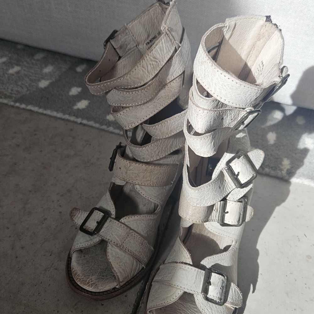 Freebird by Steven Cream Heeled Boots - Picture 2 of 7